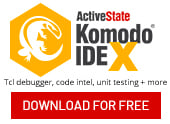 KomodoIDE Tcl debugging, code intel, unit testing + more